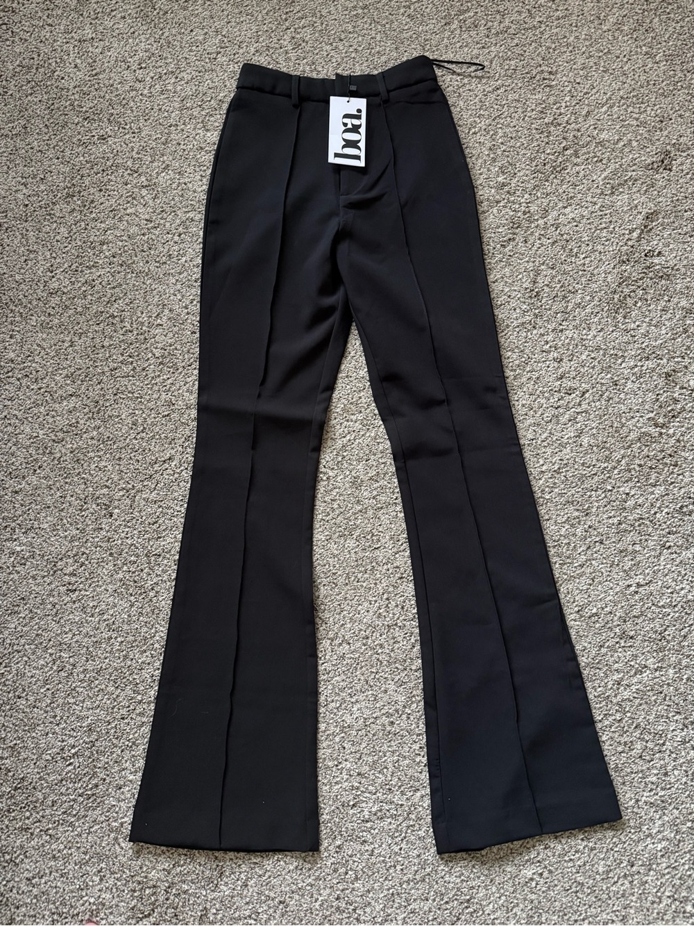 BOA High-Rise Black Tailored Flare Trousers